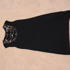 Nanette Lepore Wool Dress Beaded Neck Line